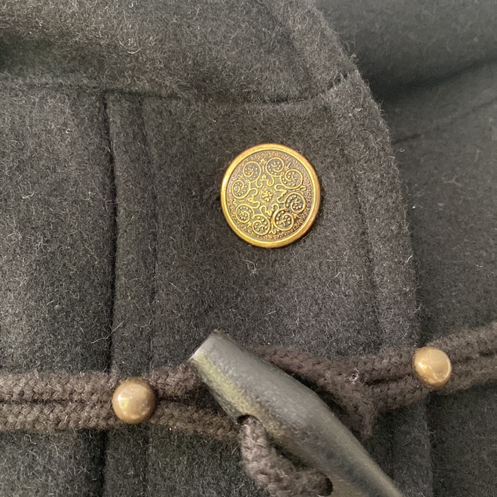 Vintage Thick Hooded Winter Pea Coat - Picture 3 of 7